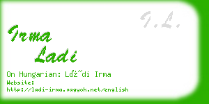 irma ladi business card